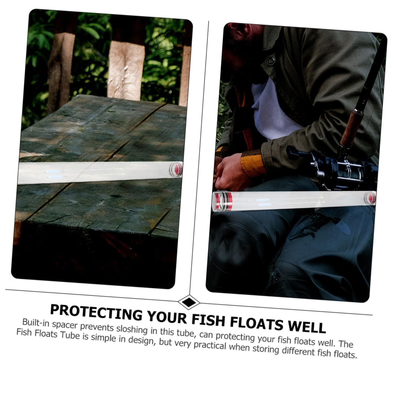 HANABASS 1set Fishing Float Tubes Lightweight Storage for Fishing Floats Easy Open Design Thickness