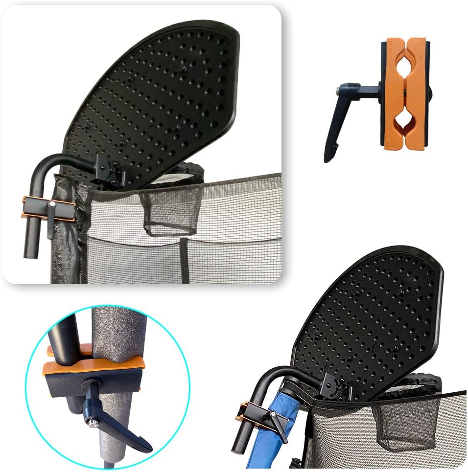 JumpTastic Trampoline Basketball Hoop Universal with Mini Basketball and Pump, Sturdy Easy to Assemble Fit for Curved Pole or Straight Pole : Sports & Outdoors