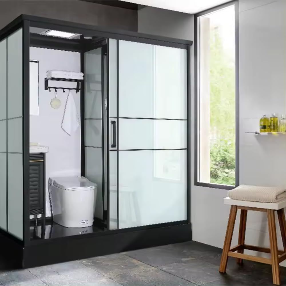 Prefab Luxury Integrated Bathroom Pod All in One Modular Shower Room & WC Unit for Hotels,Residences, & Commercial Spaces (Size, Medium 74X47X84 INCH 2, All-in-One Bathroom Module)