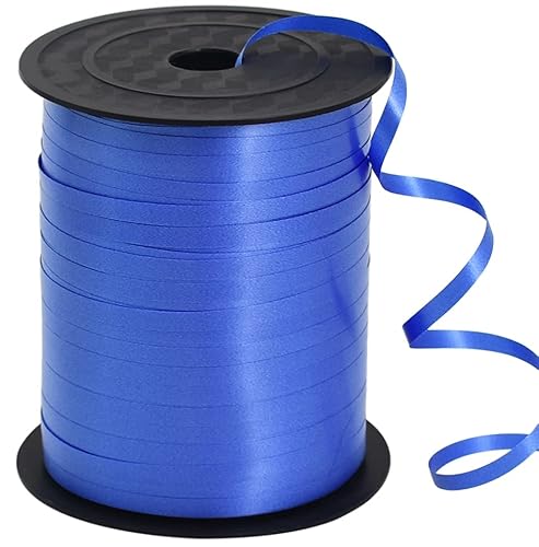 Toniful 500 Yards Blue Crimped Curling Ribbon Shiny Metallic Ribbon-Balloon String Roll Gift Wrapping Ribbon For Art&Craft Decor And Bows Florist Flowers Birthday Gifts #TOP6