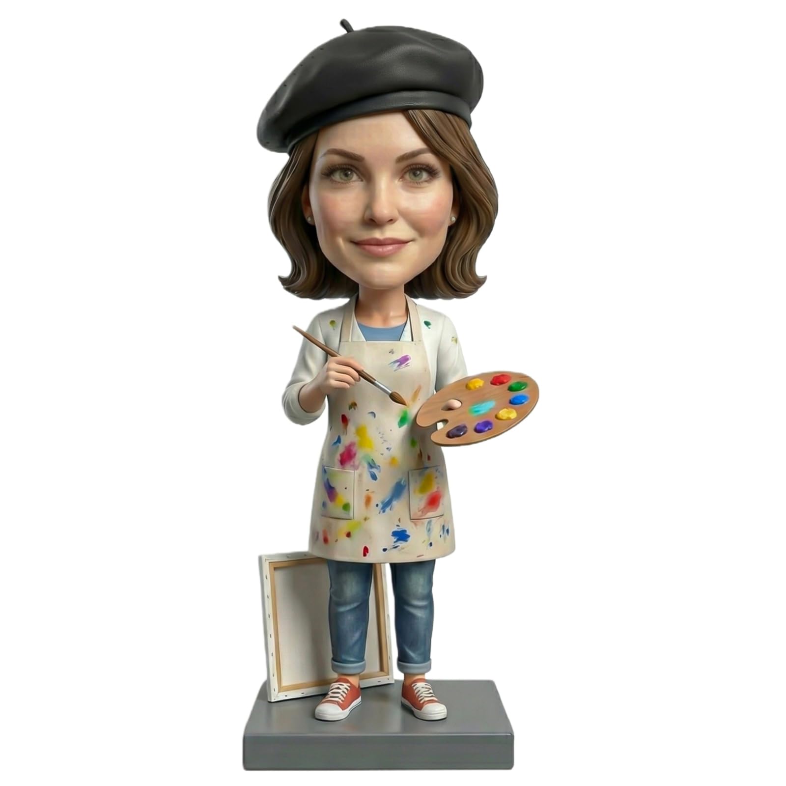 Custom Bobblehead for Female News Reporter - Personalized Journalist Anchor Figure from Photo - Hand Sculpted Polymer Clay Statue Unique Graduation, Retirement, Promotion Gift for Her