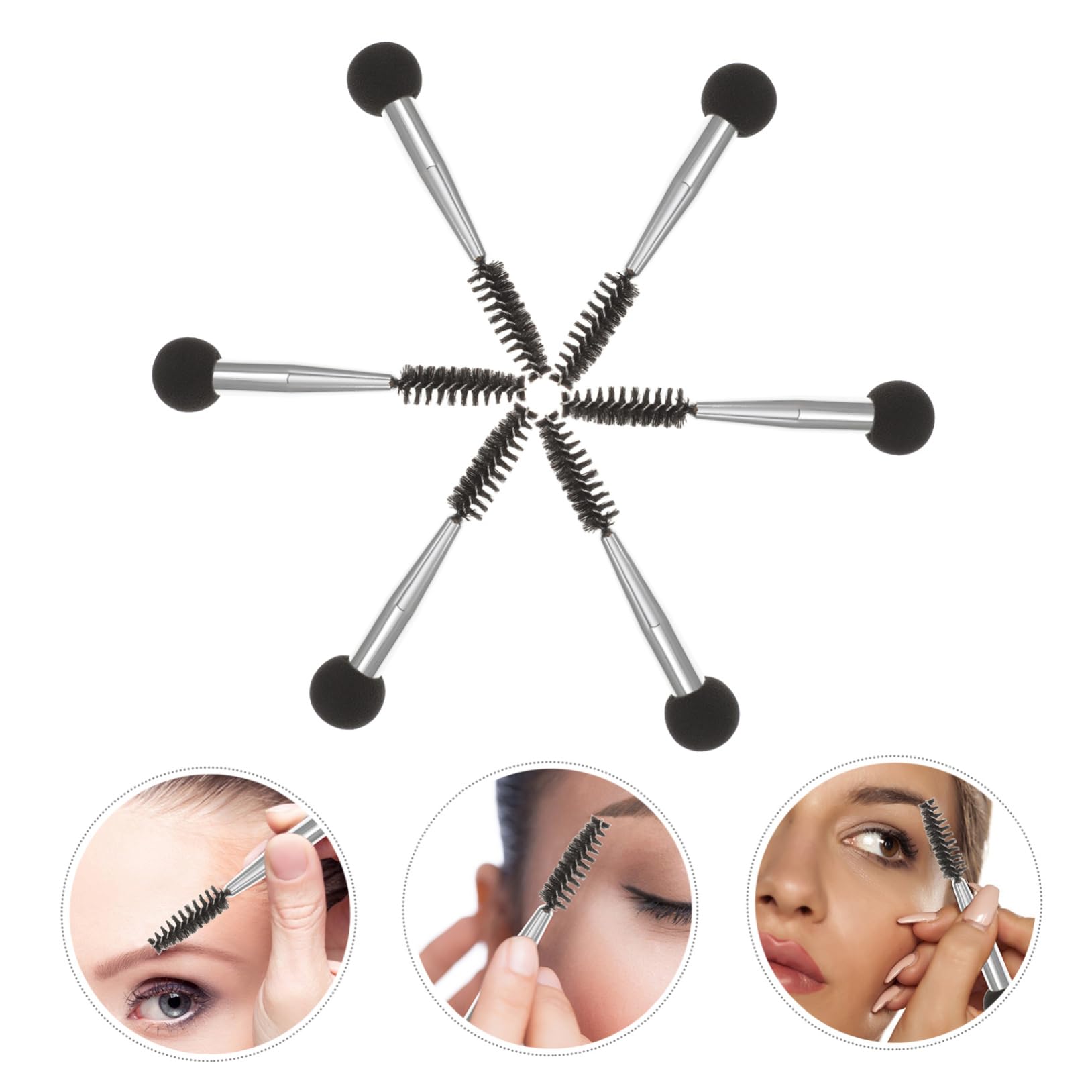 FRCOLOR 30 pennelli per sopracciglia double face, per trucco, per sopracciglia, rossetto e uova