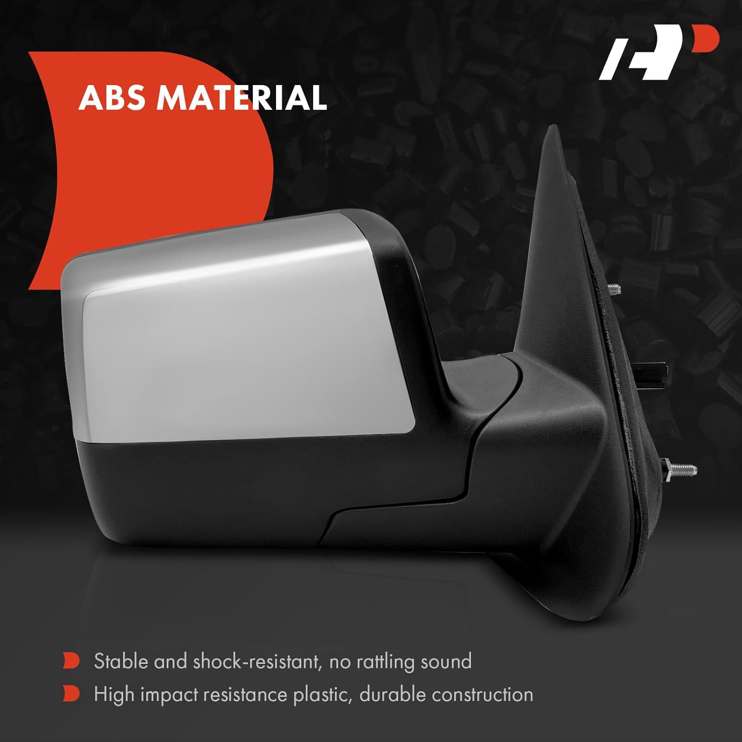 A-Premium Pair (2) Driver and Passenger Side Power Door Mirror - Compatible with Ford Ranger 2006-2011 - Non-Heated Manual Folding Chrome Outside Rear View Mirror - Replace# 6L5Z17683DA, 6L5Z17682DA