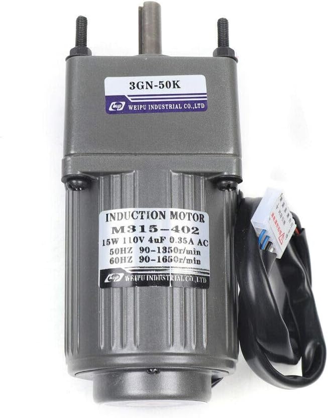 15W 50K AC110V 27RPM Adjustable Variable Gear Reducer Motor with Speed Controller for Industry(15W 50K) - - 