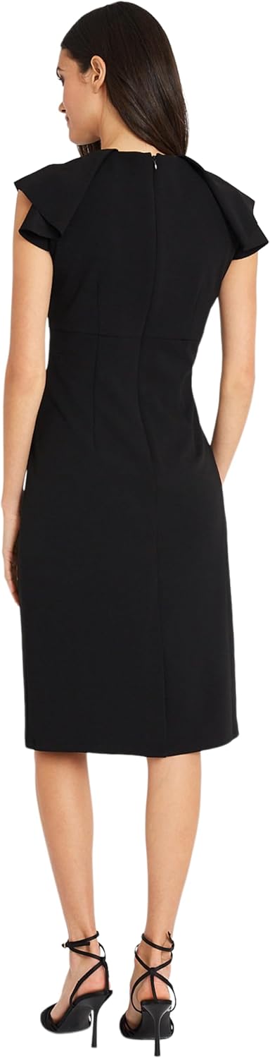 Maggy London Women's Maggy London Women's Dresses Solid Cloud Crepe Dress Workwear Office Desk to Dinner Event Guest of
