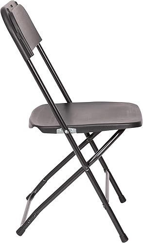 Vista 14 de Flash Furniture Hercules - Silla plegable comercial grande y alta, extraancha, capacidad de 650 libras de plástico duradero, color negro, paquete