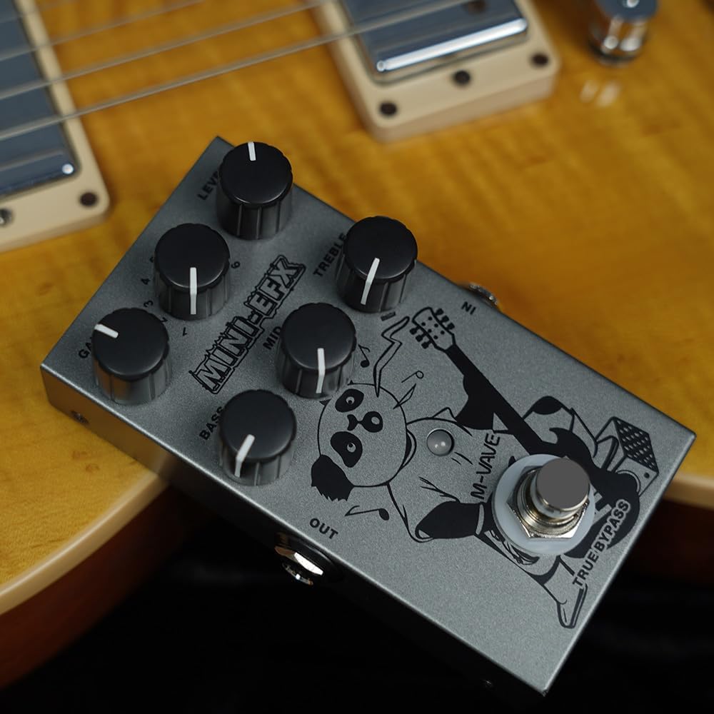 Mini EFX Compact Guitar Multi-Effects Pedal with 9 Drive Tones (Boost/Overdrive/Distortion), 3-Band EQ & True Bypass – Portable Tone Shaper for Electric Guitars