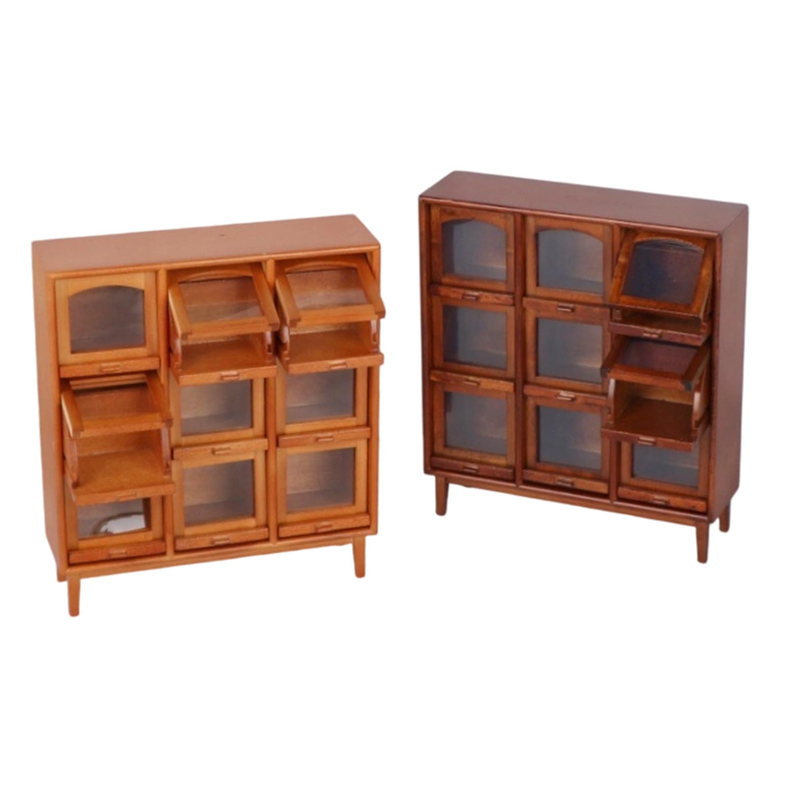 Armadietto a 9 scomparti fatto a mano, accessori, Clear oil wood