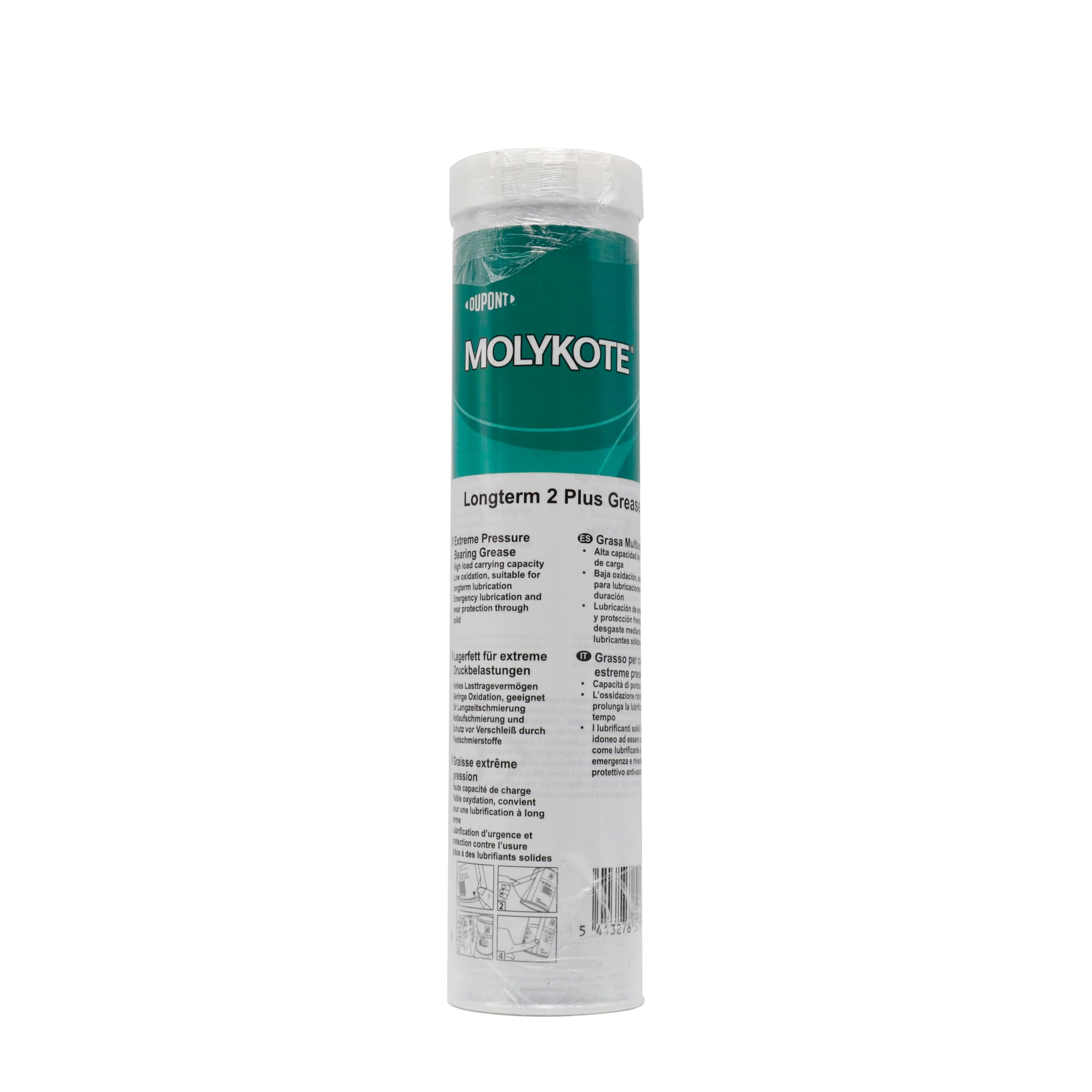 MOLYKOTE Longterm 2 Plus 400 g Grasa lubricante de alta capacidad de carga y protección contra el desgaste