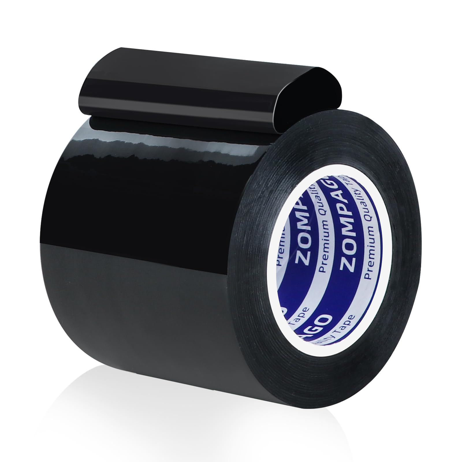 ZOMPAGO Black Duct Tape Heavy Duty, 2.4in x 66FT, Tearable Strong Adhesive Waterproof Seal Tape for Indoor Outdoor Use, Multi Purpose for Packaging,