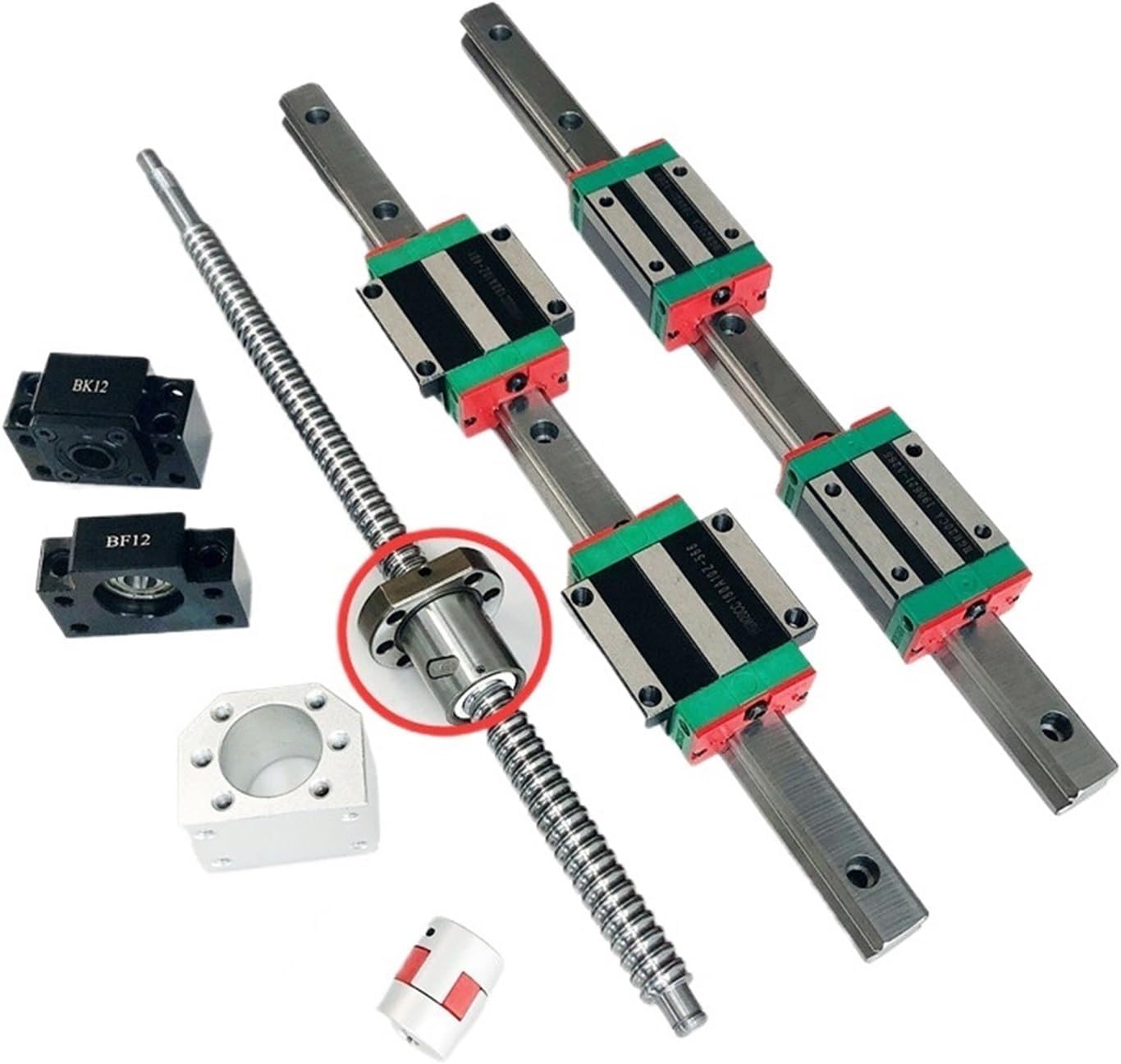 Miniature Linear Motion Guides Machines 4pcs HGW20CC Slider + 1 Set SFU1605 Ball Screw + 2pcs HGR20 Linear Guides Rail(850MM)