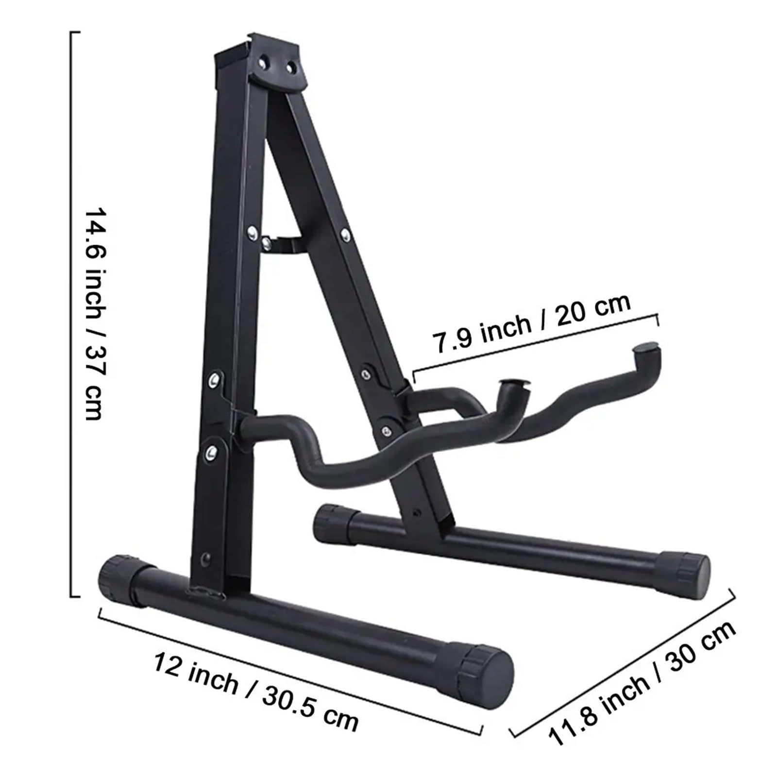 Porta Chitarra Supporto for Chitarra Pieghevole A Frame da Pavimento Universale in Metallo for Chitarre acustiche Classiche elettriche Bassi Banjo Ukulele Portatile