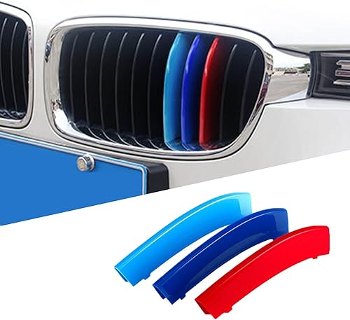 3 adornos de rejilla de automóvil, adornos decorativos de malla para parrilla delantera de automóvil, moldura de parrilla frontal de ABS a presión,