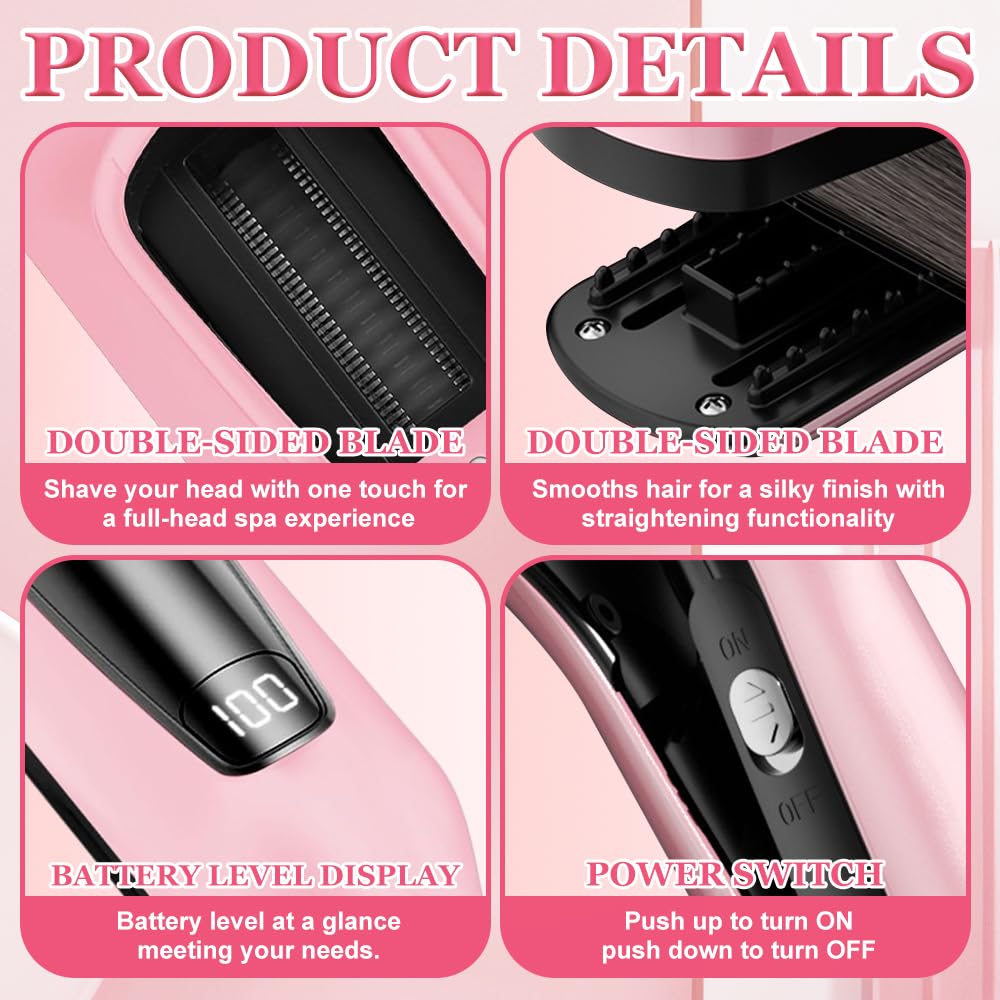Spliss Entferner Gerät, NAVESO Split End Trimmer, Splissentferner für Haare Kabelloser mit LED-Anzeige, Negativ Ionen Haarpflege Haarspliss Entfernen, Entferne Spliss und Beschädigte Haarspitzen