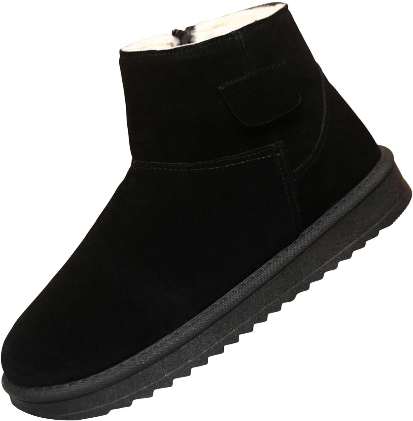 veolaimy Snow Boots, Mens, Winter, Snow Shoes, Fleece Lined, Warm, Winter Boots, Side Zipper, Convenient to Put On and Take Off, Cold Protection, High Cut, Thick Sole, Lightweight, Short Boots