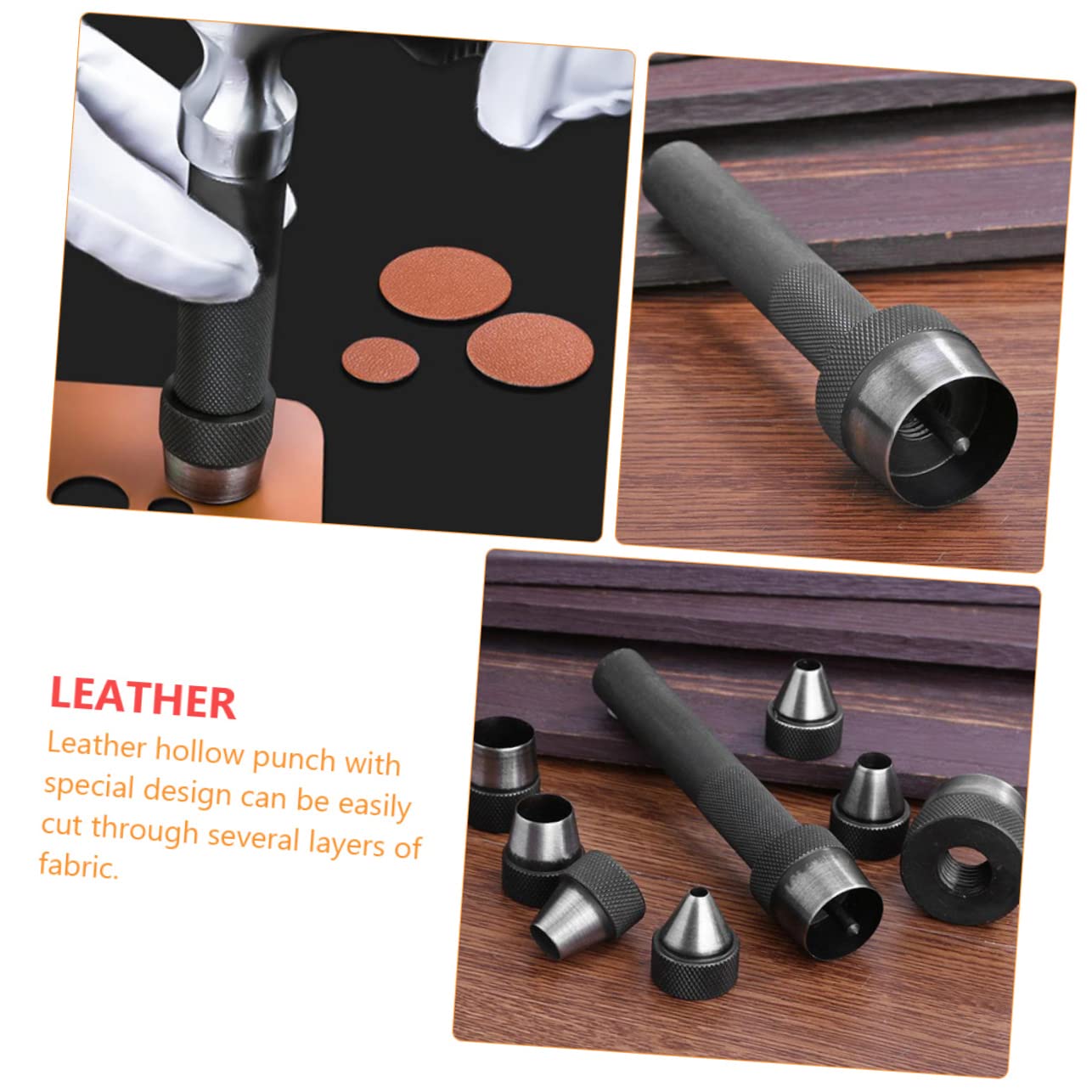 Homoyoyo 1ensemble Jeu De Poinçons Creux pour Cuir Outils De Perforation Précis pour Affiches Et Travaux Cuir Personnel
