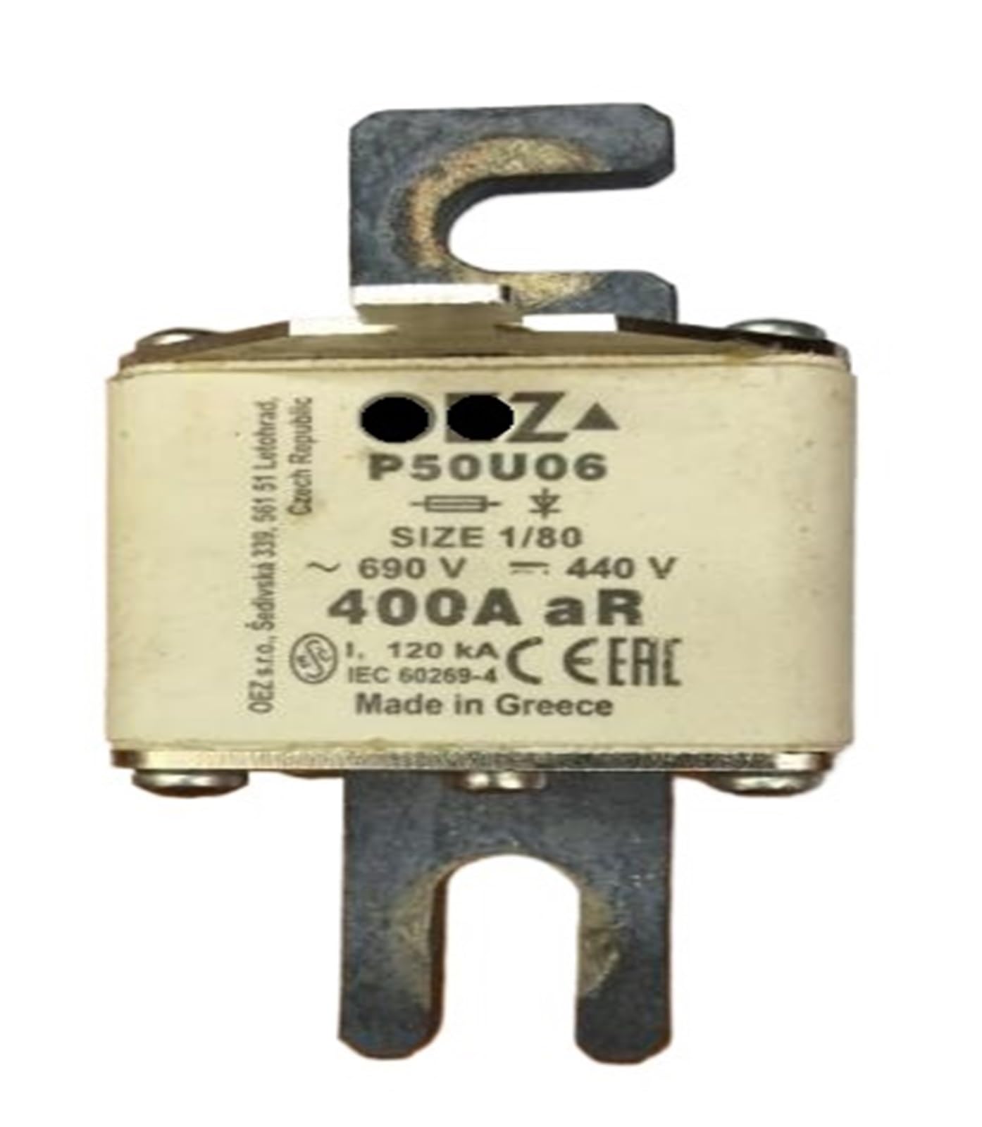 Fusibles P50U10 630A 1000V pour la protection des installations de forte puissance