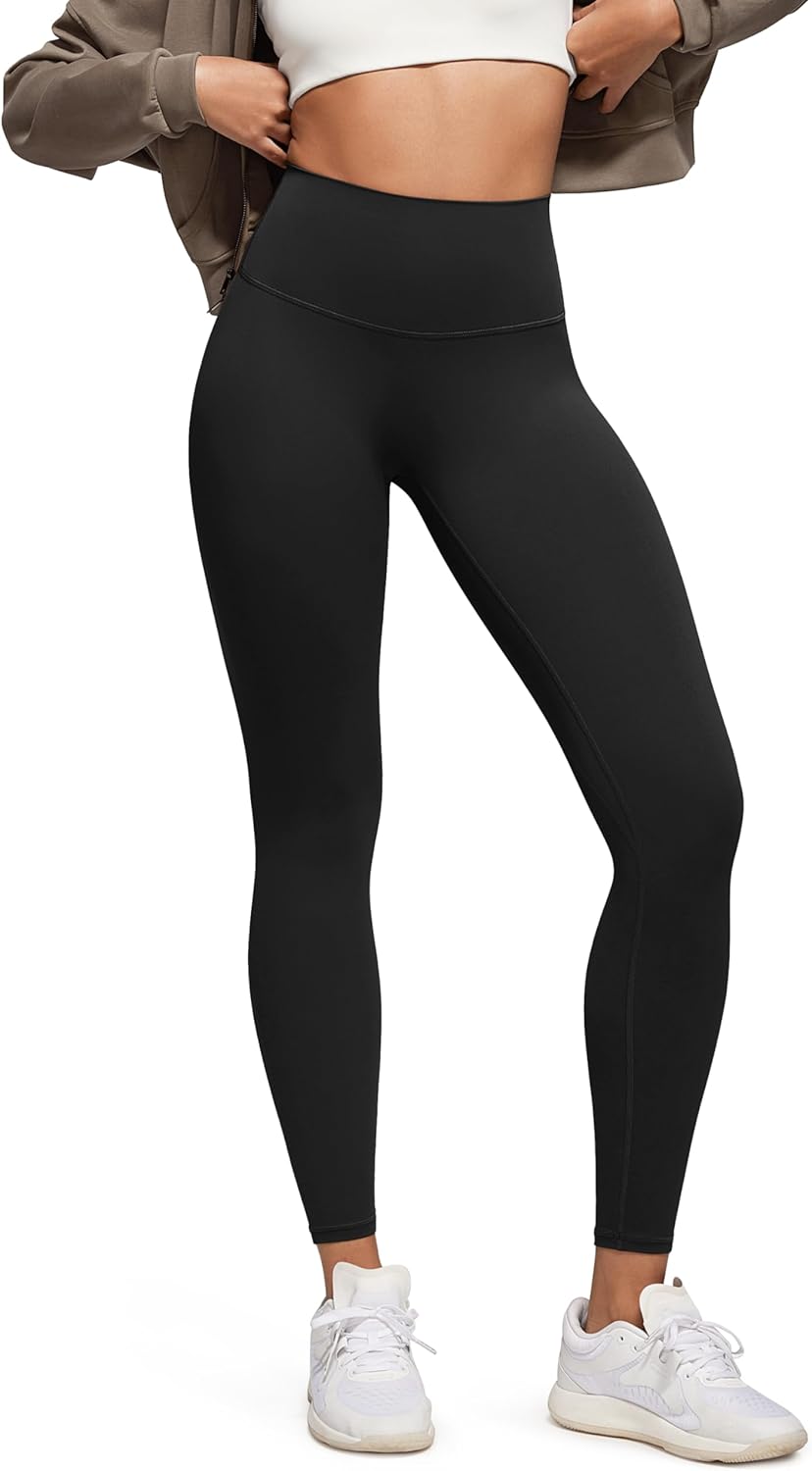 ODODOS No Front Seam Yoga Leggings for Women - 25" / 28" High Waist Buttery Soft Lounge Yoga Pants