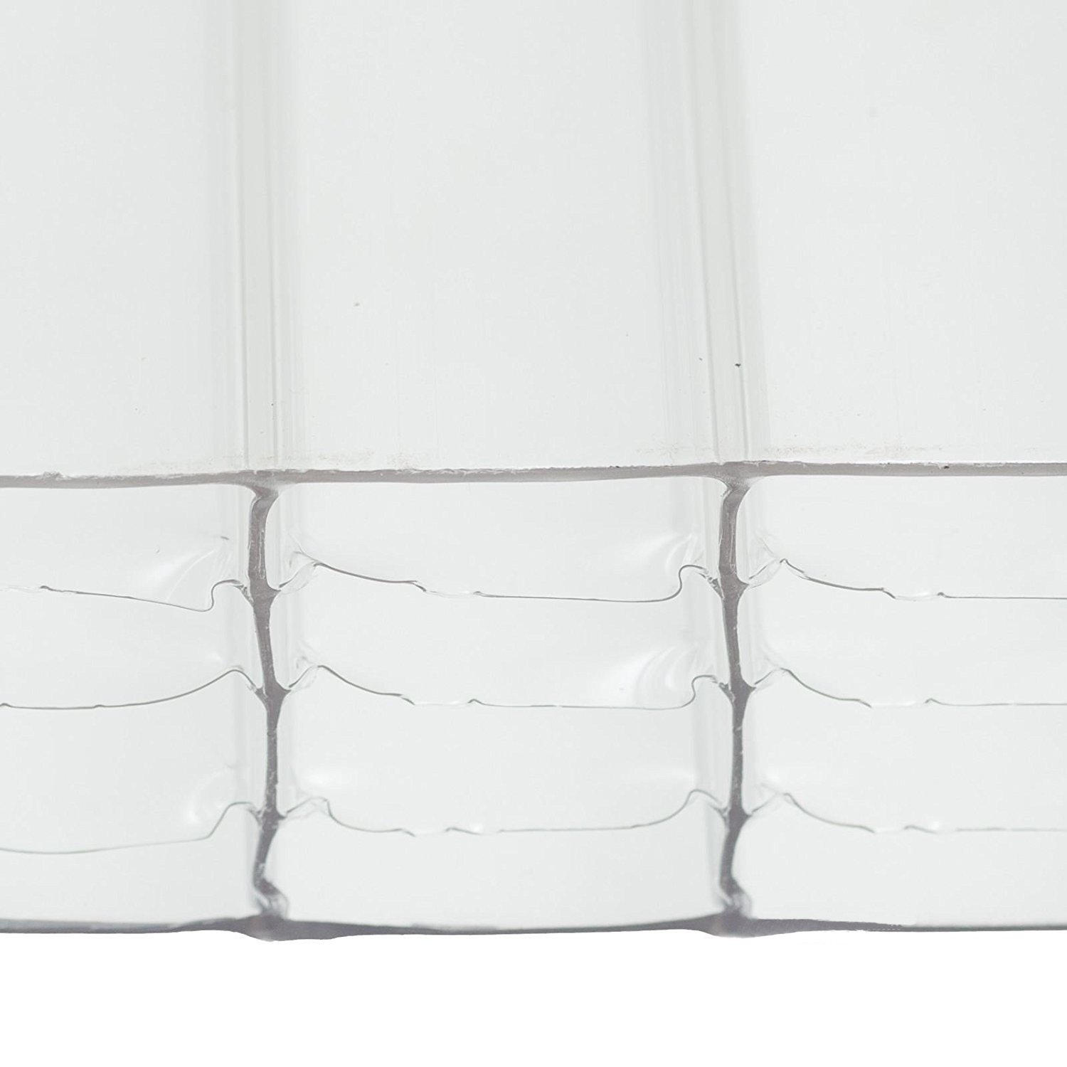 Clear, 2.1 x 4.5m (Width x Length) 25mm Multiwall Polycarbonate Sheets Poly Plastic Roof Panel for Lean-to Canopy Conservatory