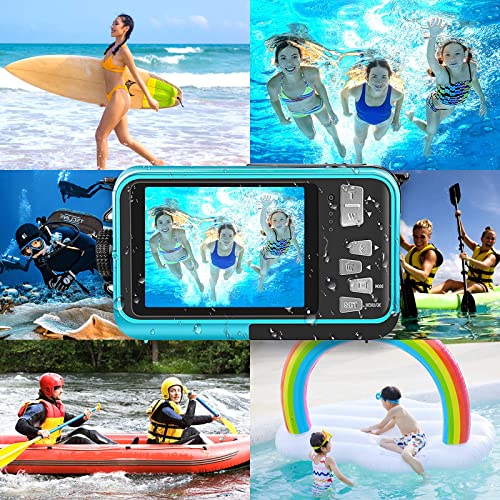 デジタルカメラ防水3m、防水カメラ、水中カメラ、48MP写真2.