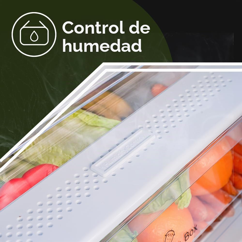 Aspes Frigorífico Blanco, 2 Puertas. AF145501ENF, Capacidad 197 Litros, No Frost, Universal, 41 dB, Puerta Reversible, Apertura Tipo Uñero, Clasificación Energética E