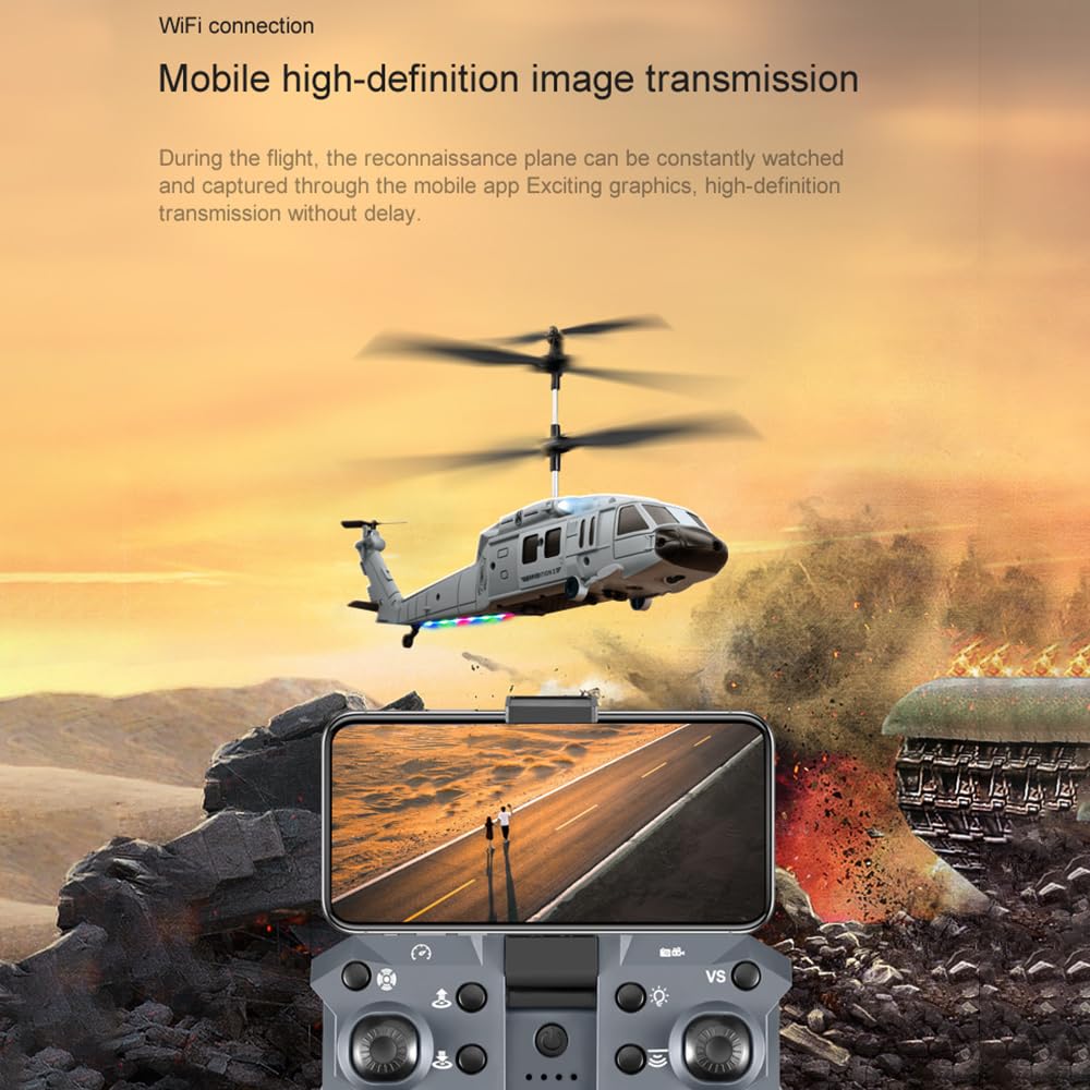 Helicóptero RC con reconocimiento de gestos inteligente y función de prevención de obstáculos, helicóptero teledirigido para adultos, niños y principiantes