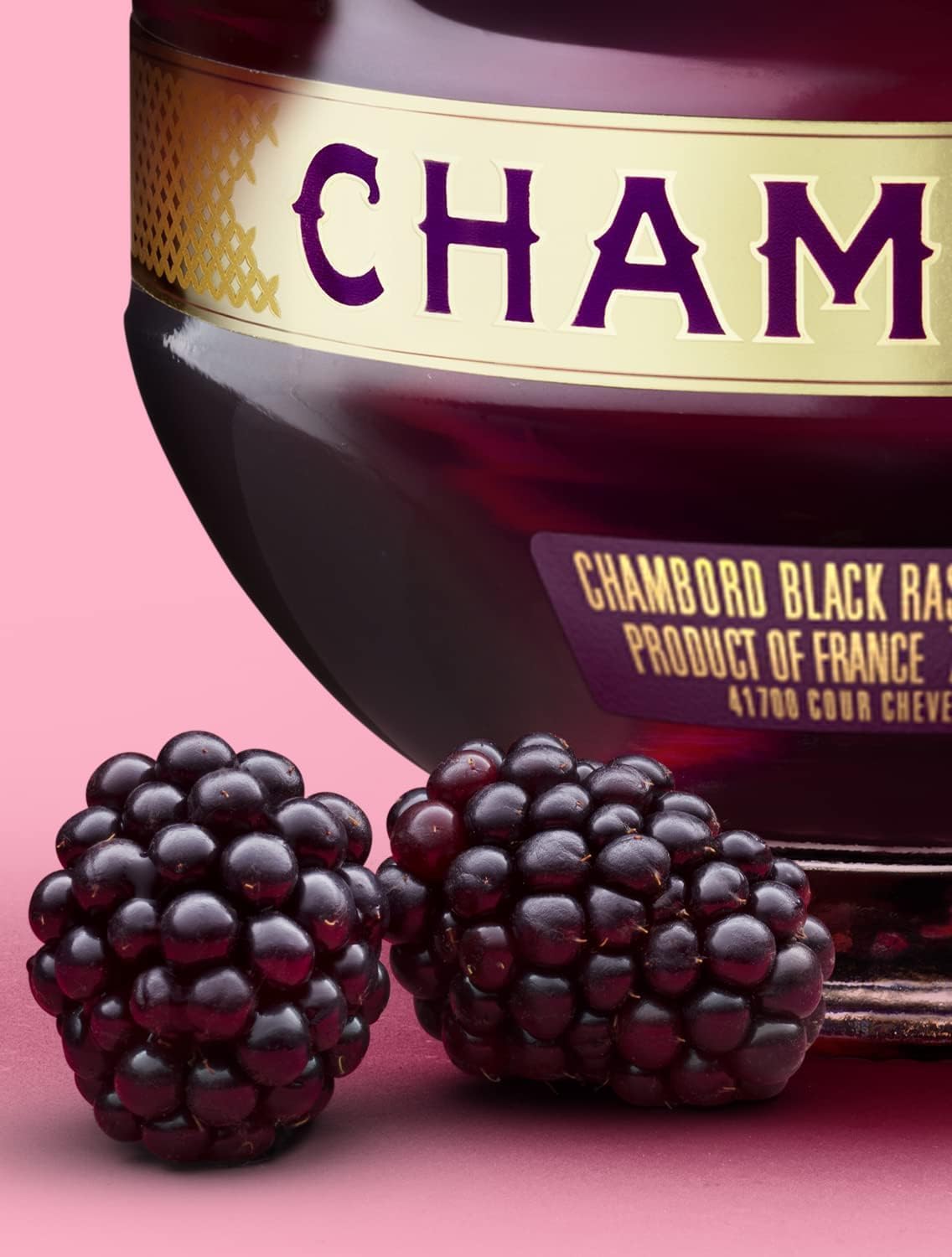 Chambord Licor de Frambuesa Negra, Sabor Dulce y Afrutado, 16,5% Vol. de Alcohol, 500 ml