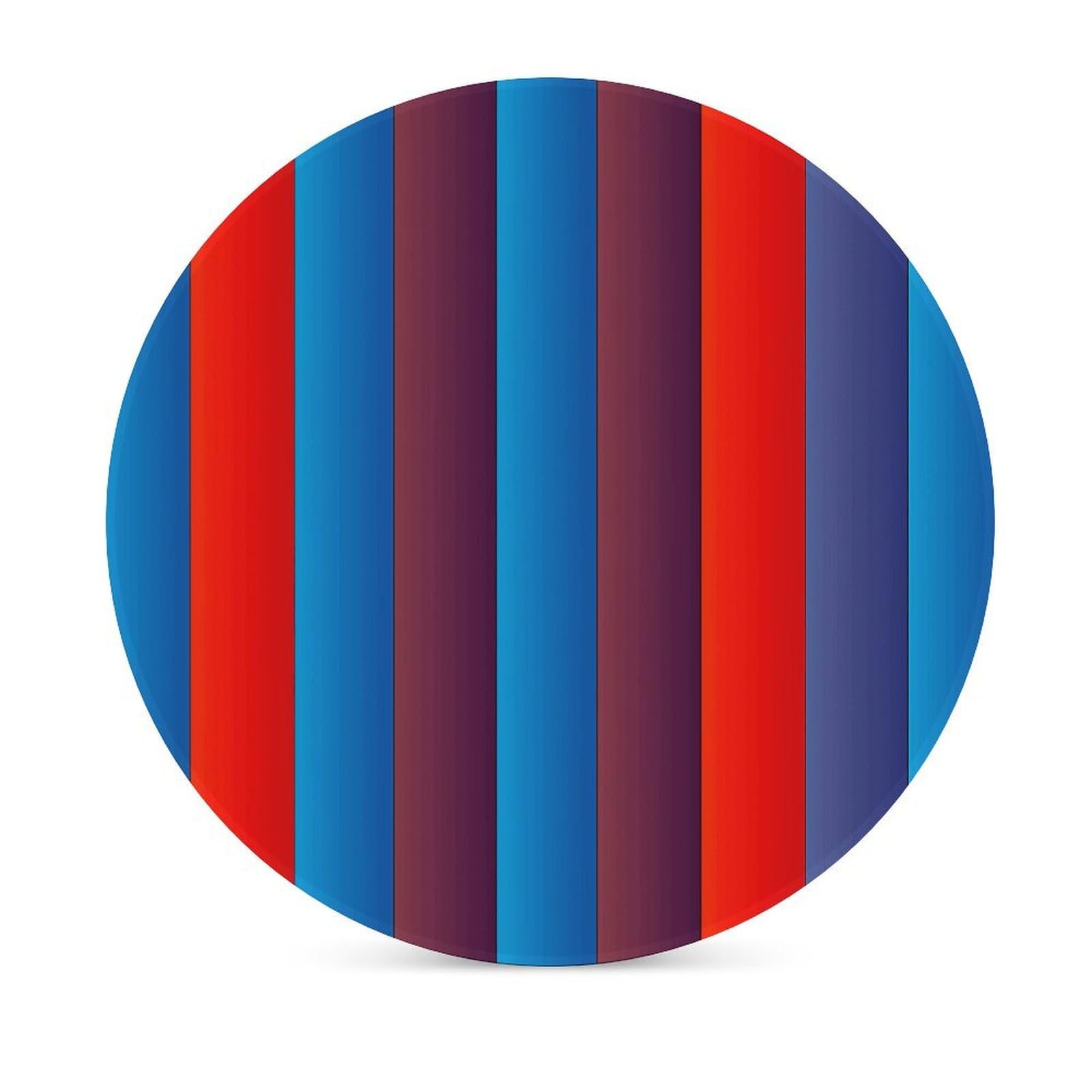 Sottobicchieri verticali rossi e blu con supporto per tavolino da caffè, sottobicchiere in ceramica con base in sughero, sottobicchiere in pietra in ceramica per bevande fredde o calde, 10 cm