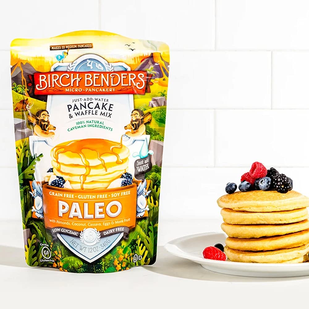 Paleo Pancake & Waffle Mix by Birch Benders, LowCarb, High Protein, High Fiber, Glutenfree