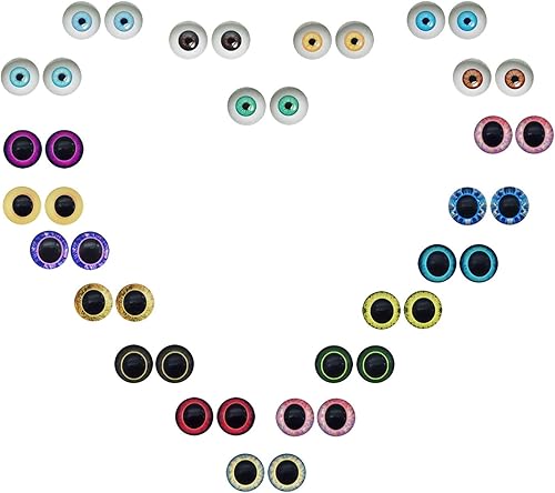 Miniatura 5 de 10pairs 0.984 in búho pájaro humano pupila ojos de cristal para muñecas de arcilla esculturas artesanía bricolaje encontrar pegamento en los ojos