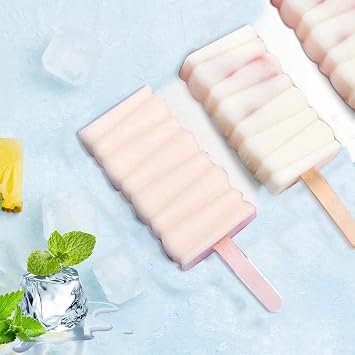Set of 2 Ice Cream Palettes Mold, Cakesicle Molds Silicone, Cake Pop Mold,Silicone Popsicle Molds, BPA-free Ice Pop Mold Silicone 4 Cavities With 100 Wooden Sticks