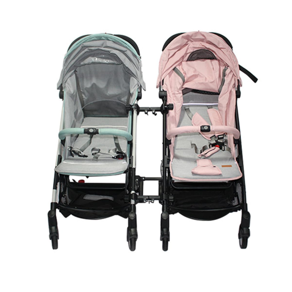 GALPADA Connecteur Double pour Poussette Jumeaux 3 Pièces en Fer et Plastique Léger Anti-Rouille, Adapté pour Poussette Bébé en Extérieur, pour Parents