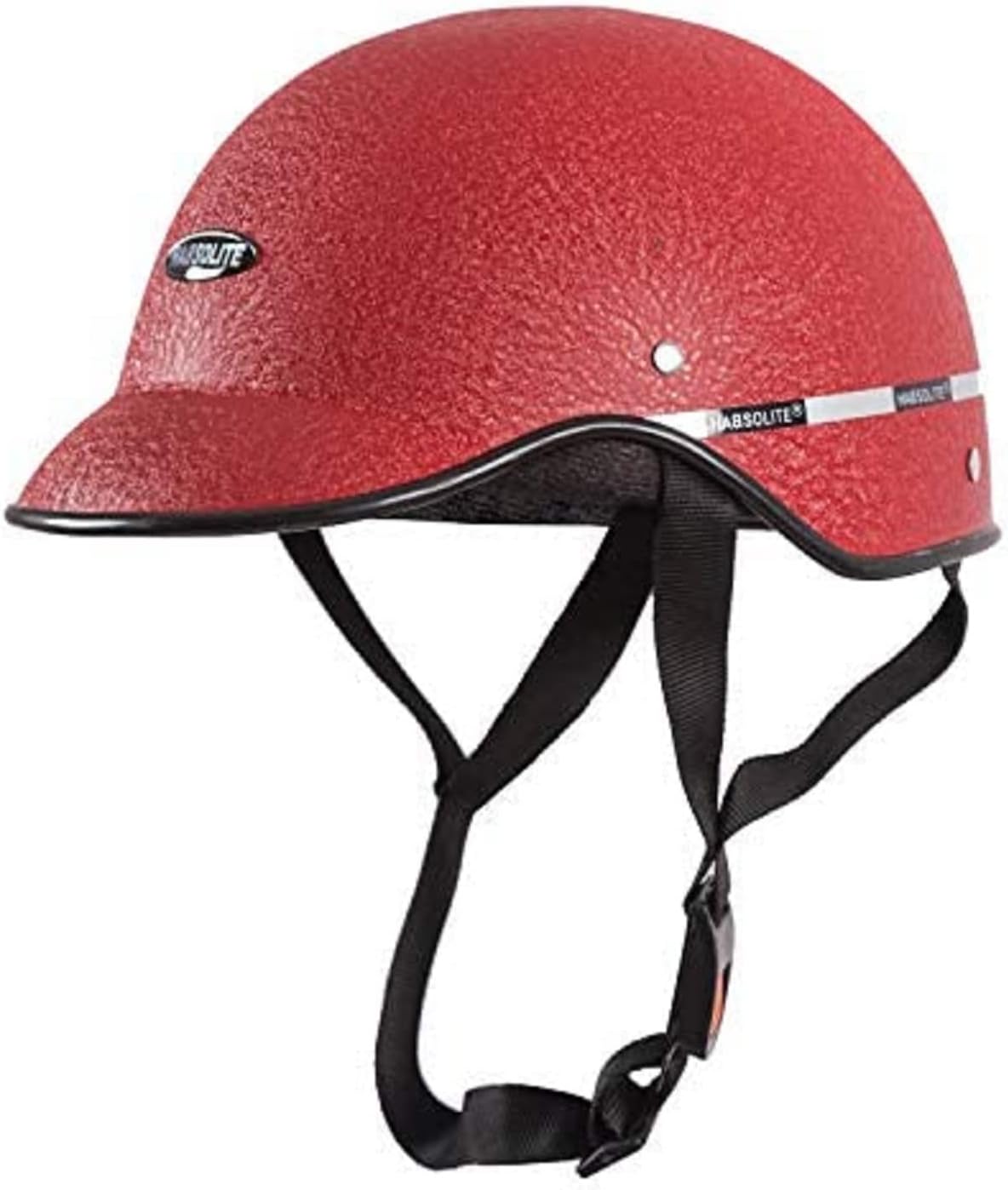 HB-MWR Mini Wrinkle All Purpose Safety Helmet with Quick Release Strap for Men & Women (Red, Medium)
