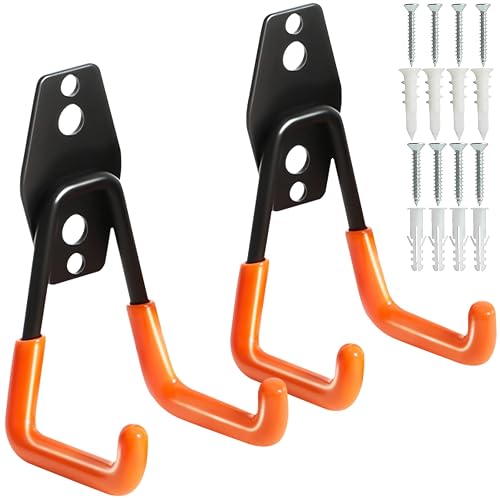 Heavy Duty Wall Hook for Hanging, 2 Pack Garage Tool