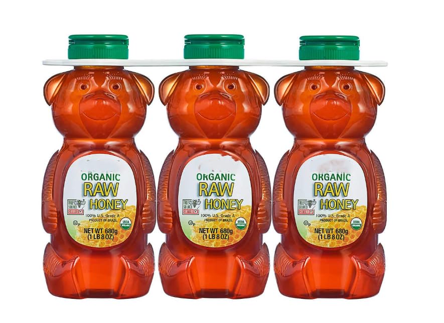 Organic Raw Honey Kirkland 24 oz, 3-count