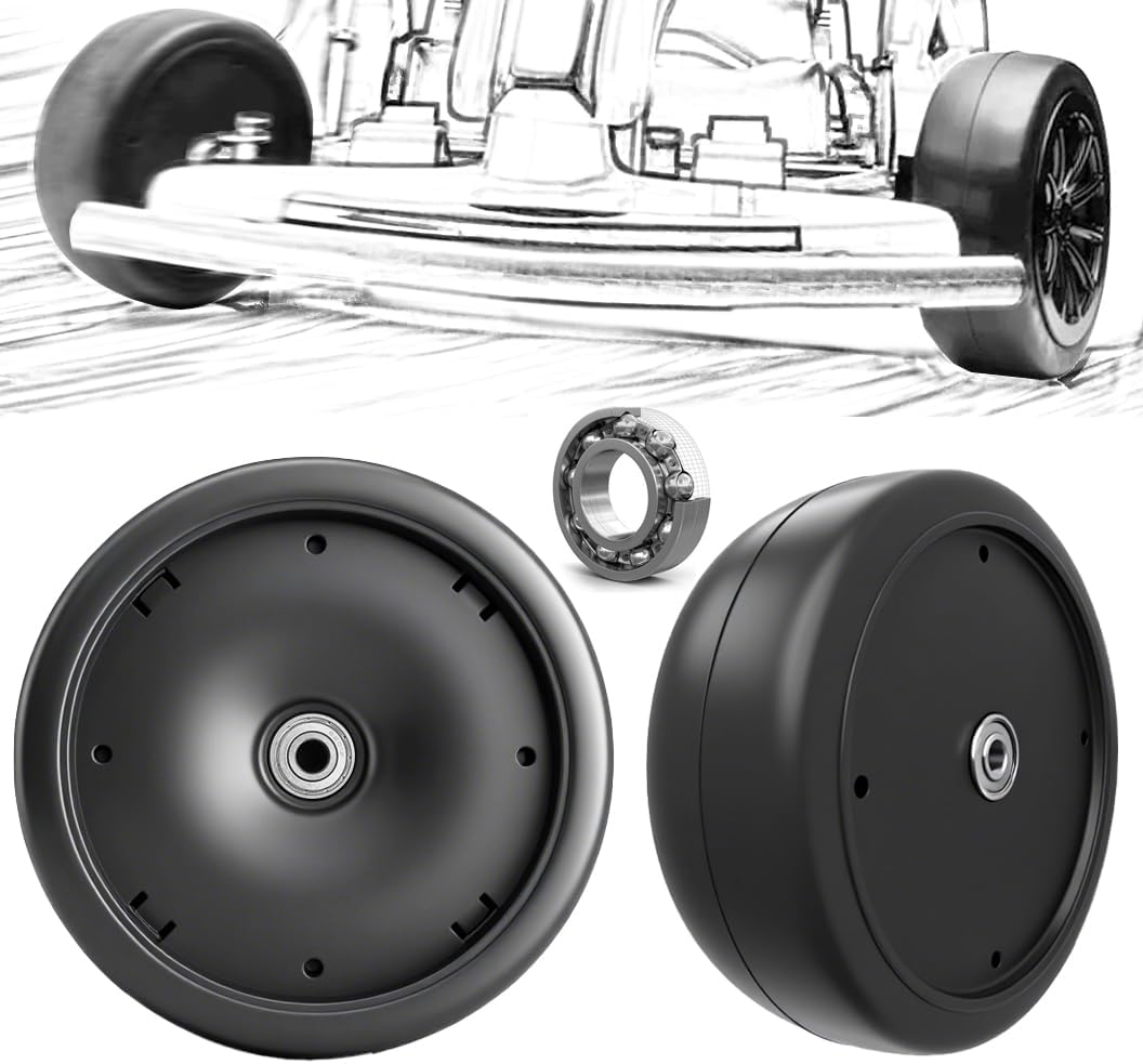 2Pack 8.6''/22CM Solid Rubber Tires for Power Wheels Electric Drift Crazy Cart Front Wheel Upgrade,1.2cm/0.47in Aperture Go Kart Tires for Kids Ride on Toys Car Replacement Parts(8.6inch tires)