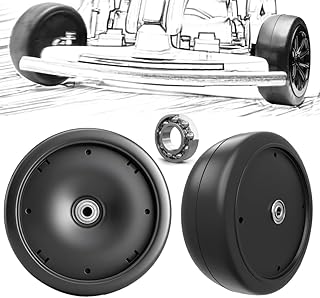 2Pack 8.6''/22CM Solid Rubber Tires for Power Wheels Electric Drift Crazy Cart Front Wheel