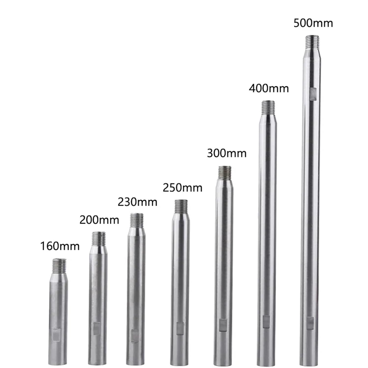 Angle Grinder Extension Shaft Diamond Core Bit Extension Adapter for M22 Thread Extension Rod for Diamond Drill Length 160/200mm/230mm/250mm/300mm/400mm/500mm(160mm)