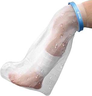 Conkote Adult Waterproof Leg Cast Cover for Shower & Bathe, FSA or HSA Reusable 26" x 17" Soft Cast Protector to Keep Wound & Bandages Dry, 1 Pack