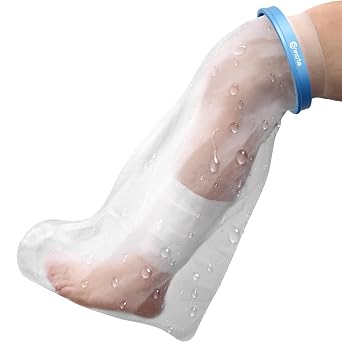 Conkote Adult Waterproof Leg Cast Cover for Shower & Bathe, FSA or HSA Reusable 26" x 17" Soft Cast Protector to Keep Wound & Bandages Dry, 1 Pack