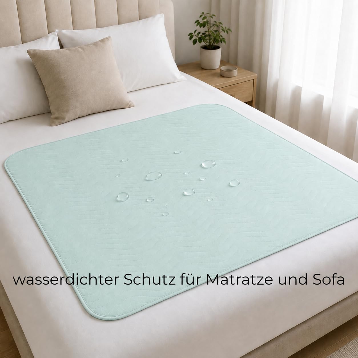Brandsseller Juego de 6 protectores de colchón para incontinencia 75 x 90 cm, impermeables, reutilizables y lavables, absorbentes con base antideslizante