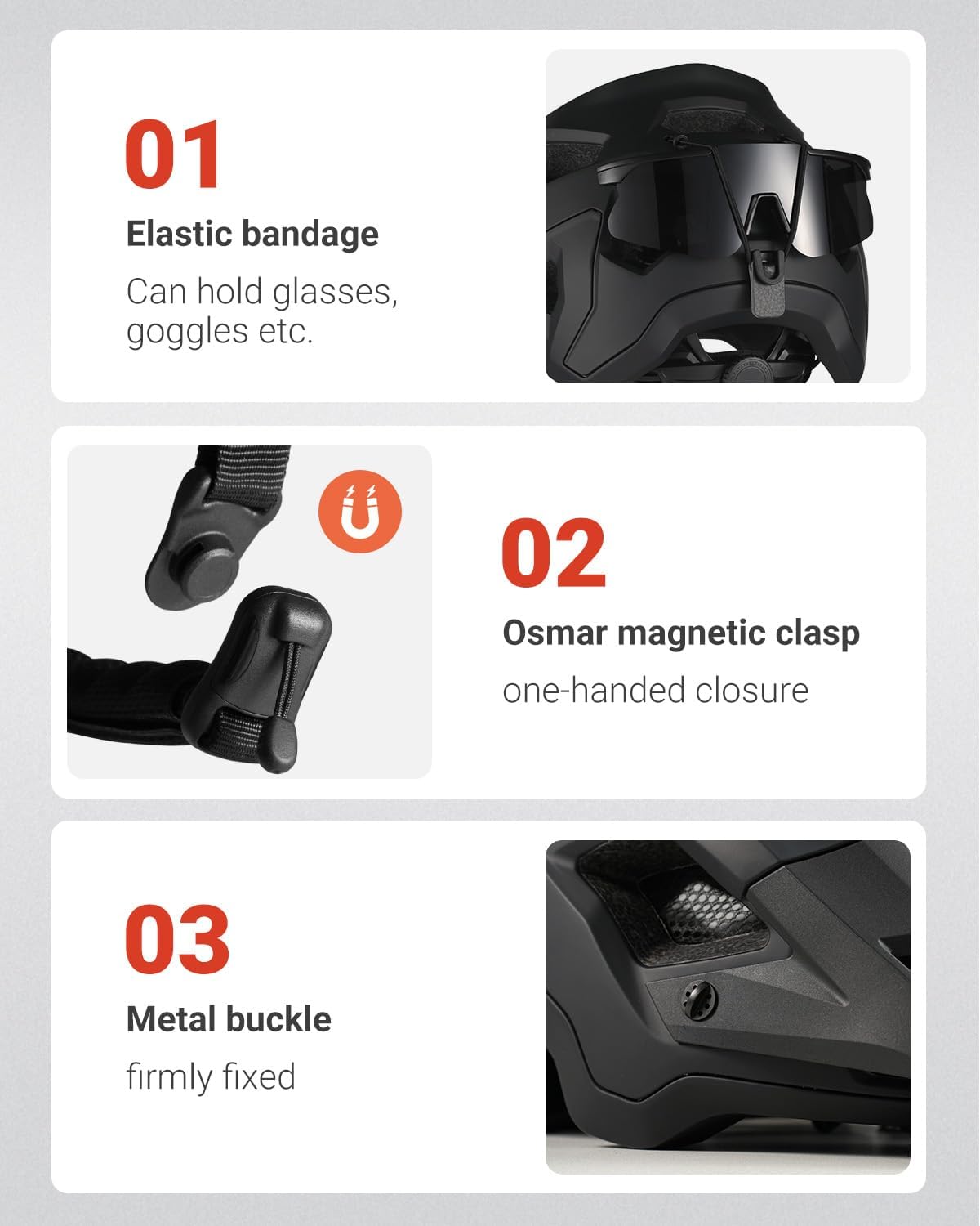 Mountain Bike Helmet for Adult, NTA 8776 E-Bike & Road Bicycle Helmet Certified Adjustable MTB Cycling for Men Women Youth Visor &Magnetic Buckle - Image 5