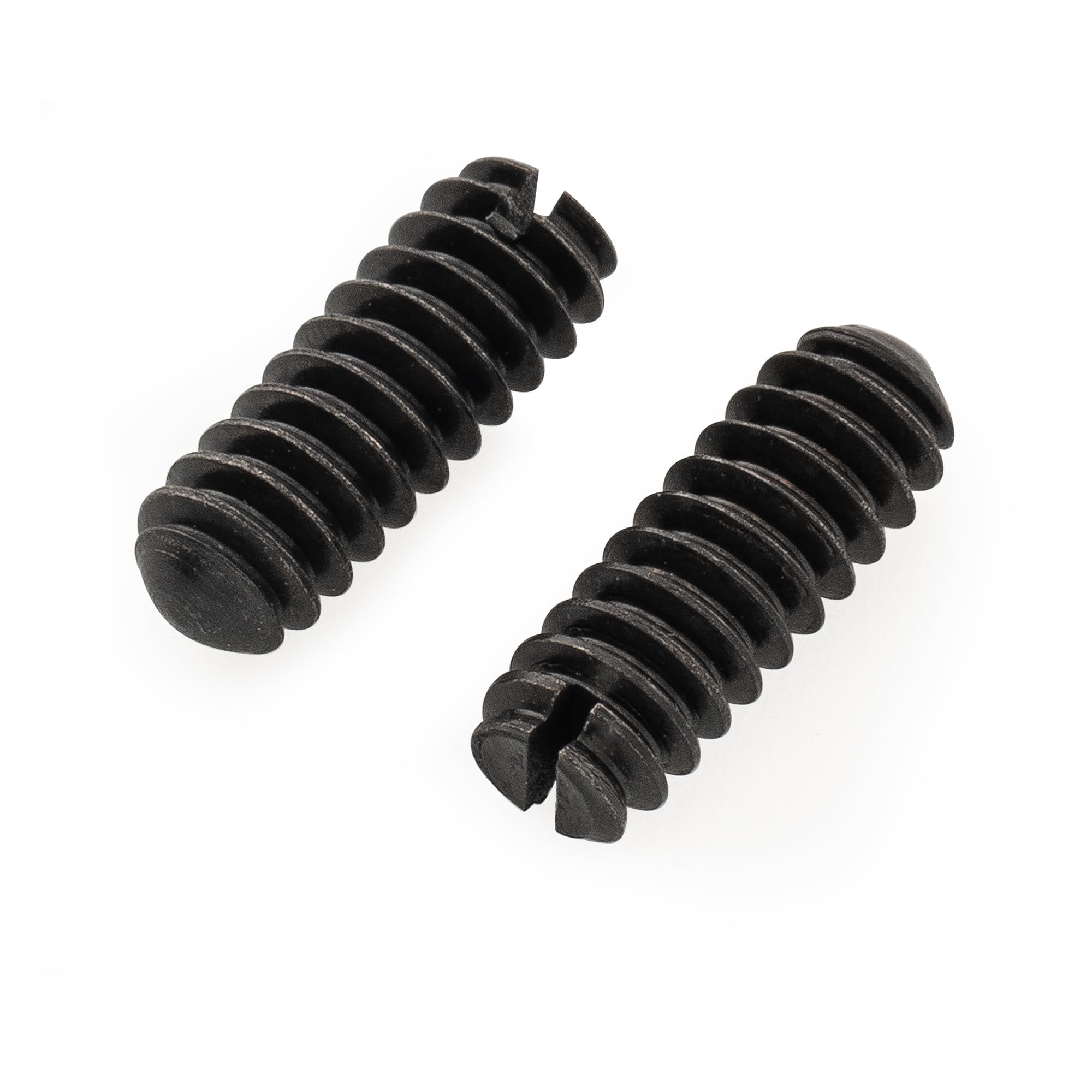 Musiclily Ultra UNC#6-32x3/8 Inch Stainless Steel Saddle Height Adjustment Screws Oval Point Slotted for USA Tele Style Electric Guitar Bridge Black (Set of 20) - Image 3