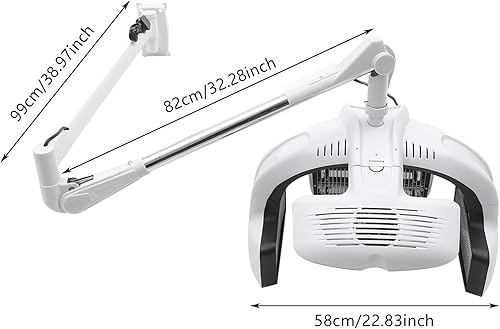 Miniatura 7 de DNYSYSJ Secador de pelo con capucha, soporte profesional para secador de pelo con 5 ajustes de temperatura de 86 F a 176 F, soporte de capó de salón