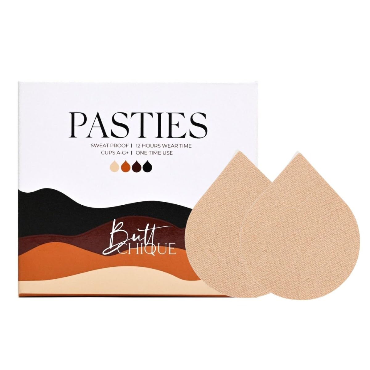 Sand Stick-On Pasties for Complete Coverage, Waterproof & Sweat-Proof, Safe to Use Directly on Skin