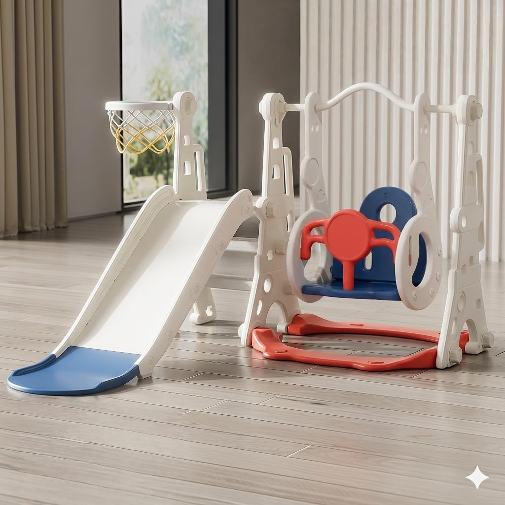Amazon.co.jp: 3IN1-RED滑り台 すべり台 幼児用 滑り台とブランコ