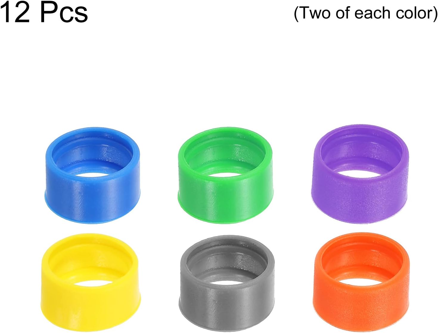 MECCANIXITY Antenna Rubber Group Ring for H-777 RT22 RT21 RT27 RB15 RB18 RT35 RT17 RT18 RT19 RT28 H-777S Walkie-talkies, Rubber Ring, 6 Colors, 12in1 Set