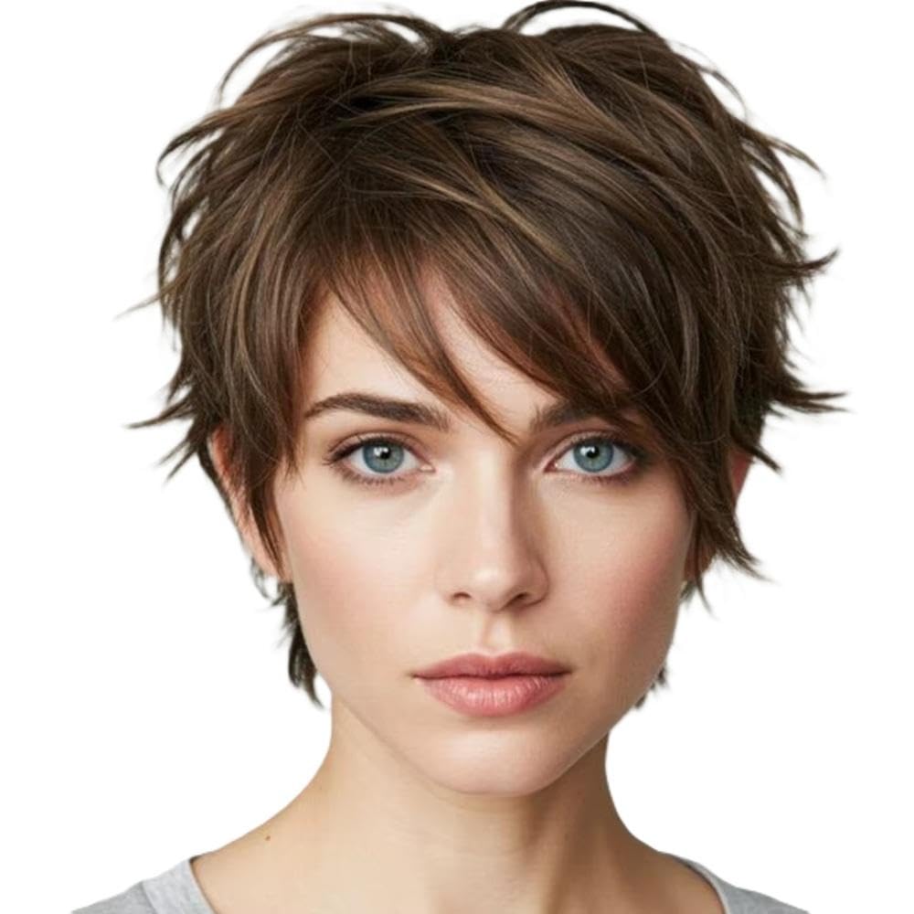 Accessori Parrucche Parrucca Corta Da Donna Con Rete Interna Rosa Densità Da 6 Pollici Capelli Umani Al 180% Realizzata A Macchina Per Tutti I Giorni