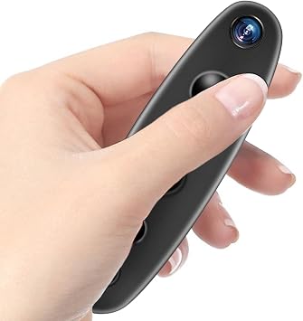 Mini Body Camera,1080P Mini Detector Camera with Motion Detection, Indoor Security Nanny Cam for Home/Office/Pet Monitor, Video Recorder No WiFi Needed No Audio Black