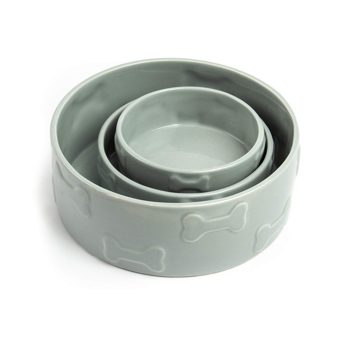 Park Life Designs Pet Bowl | Manor (Large, Grey)